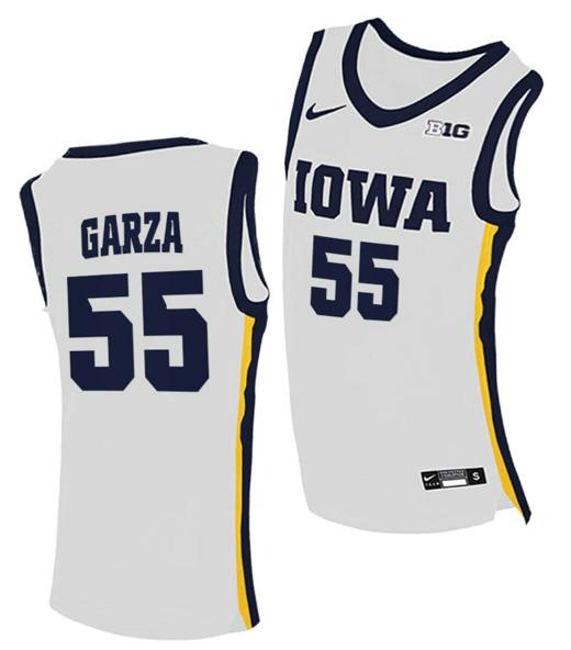 Men's JLuka Garza Jersey Iowa Hawkeyes College Basketball Black Swingman #55