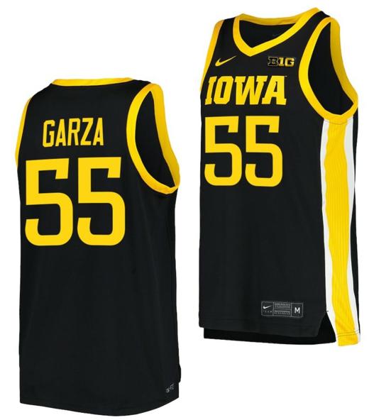 Men's Luka Garza Jersey Iowa Hawkeyes College Basketball Black #55