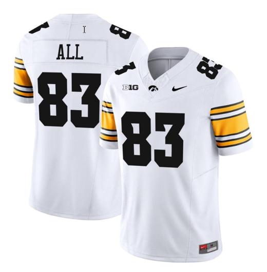 Men's Erick All Jersey #83 Iowa Hawkeyes Vapor Limited College Football White