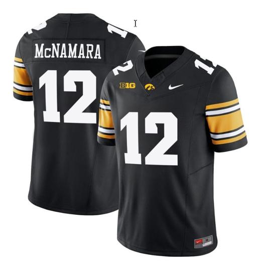 Men's Cade McNamara Jersey #12 Iowa Hawkeyes Vapor Limited College Football Black