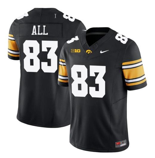 Men's Erick All Jersey #83 Iowa Hawkeyes Vapor Limited College Football Black