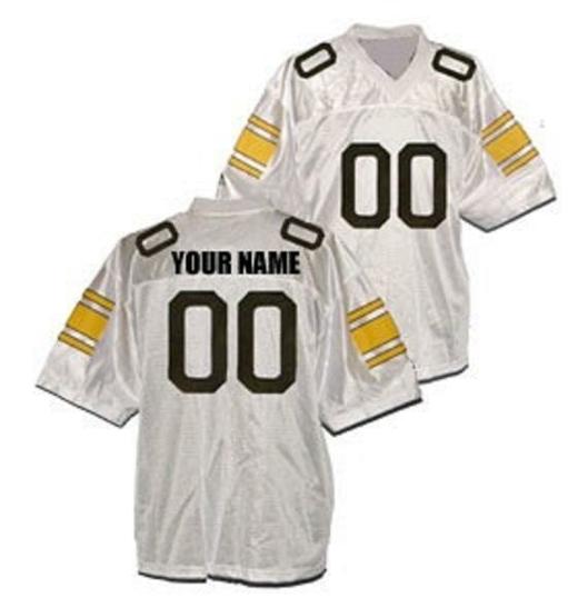 Men's Iowa Hawkeyes Custom Football Jersey Name Number NCAA College White