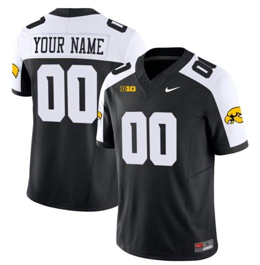 Men's Custom Iowa Hawkeyes Jersey Name and Number Vapor Limited Football Black Alternate