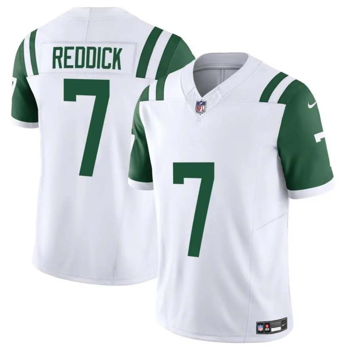 Men's New York Jets #7 Haason Reddick White 2024 Classic Alternate Vapor F.U.S.E. Limited Stitched Football Jersey