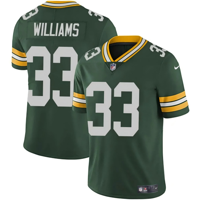 Youth Green Bay Packers #33 Evan Williams Green Vapor Untouchable Limited Stitched Jersey