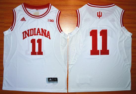 Men's Indiana Hoosiers #11 Isiah Thomas NCAA Basketball Jersey Red White