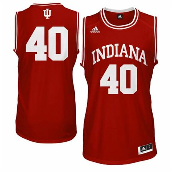 Men's Indiana Hoosiers #40 Cody Zeller NCAA Basketball Jersey Red Logo