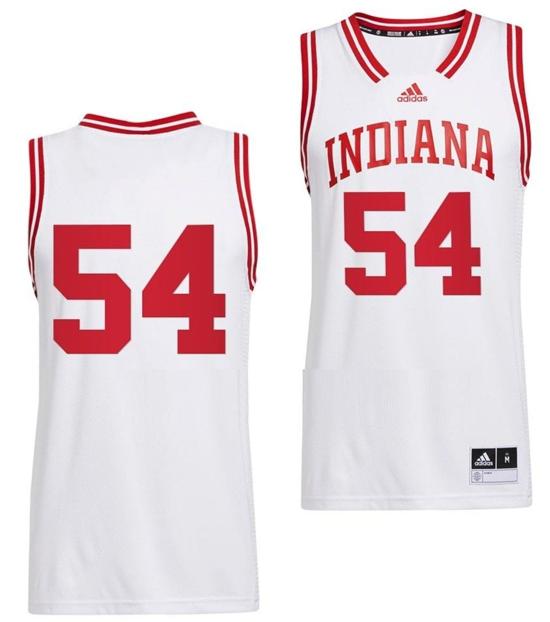 Men's Mackenzie Holmes Jersey #54 Indiana Hoosiers College Basketball White 2022-23