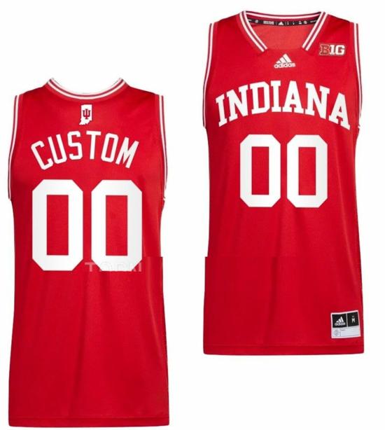 Men's Custom Indiana Hoosiers Jersey Name and Number College Basketball Red