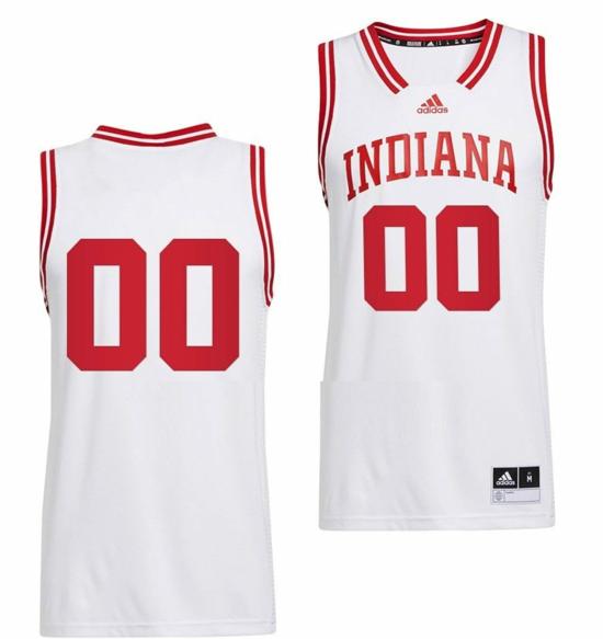 Men's Custom Indiana Hoosiers Jersey Name and Number College Basketball Swingman White