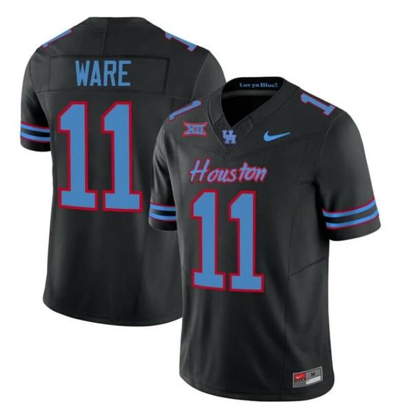 Men's Houston Cougars Oilers Andre Ware Jersey #11 Inspired Vapor College Football 2023 All Stitched Black