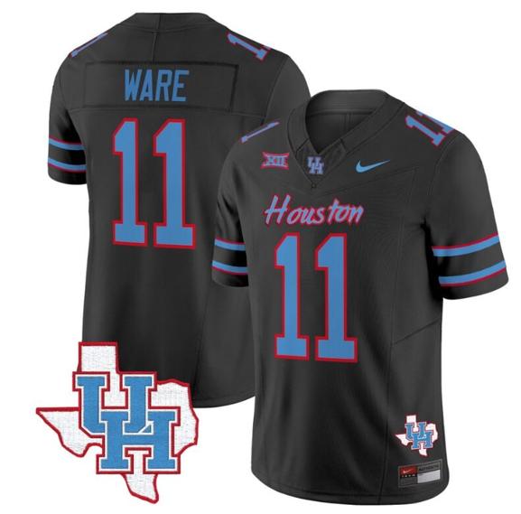 Men's Andre Ware Jersey #11 Houston Cougars Oilers Jersey Inspired Vapor College Football Limited Stitched Black