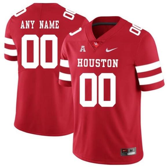 Men's Houston Cougars Custom Football Jersey Red College