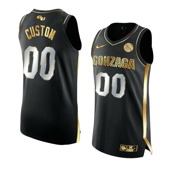 Men's Customized Gonzaga Bulldogs Jersey Basketball College Name and Number Black New