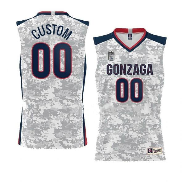 Men's Customized Gonzaga Bulldogs Jersey Basketball College Name and Number Classic White