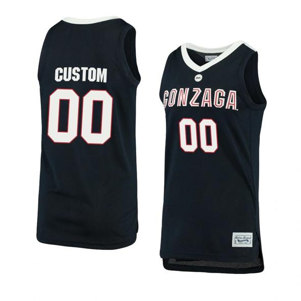 Men's Customized Gonzaga Bulldogs Jersey Basketball College Name and Number Retro Navy