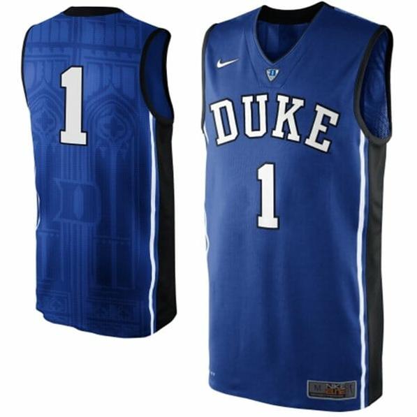 Men's Duke Blue Devils #1 Jabari Parker Basketball NCAA Basketball Jersey Blue