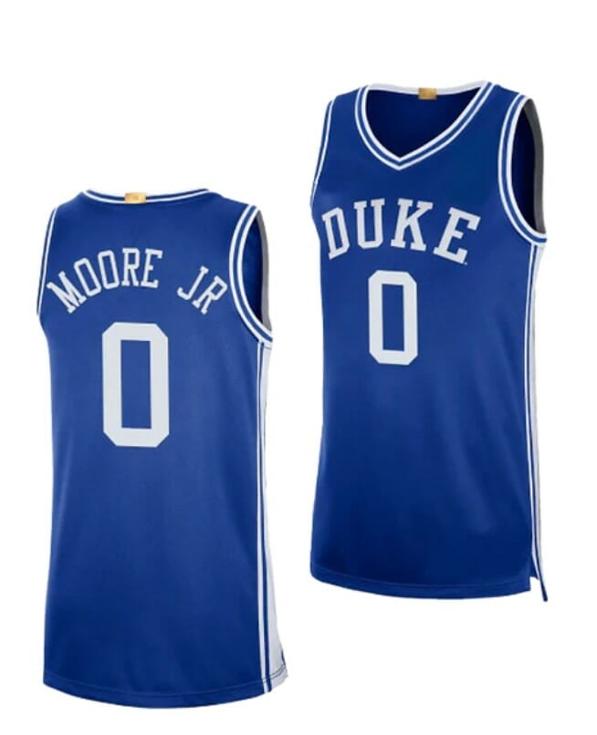 Men's Men's #0 Wendell Moore Jr Jersey Duke Blue Devils College Basketball Jerseys Blue