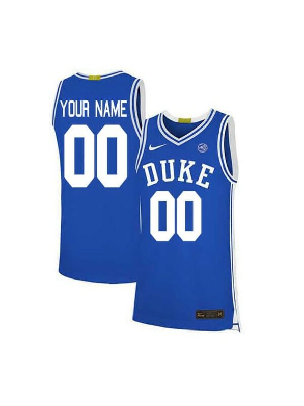 Men's Customized Duke Blue Devils Jersey College Basketball Name and Number Elite Blue