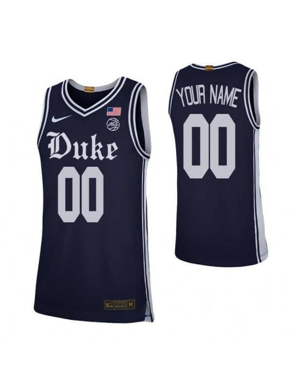 Men's Customized Duke Blue Devils Jersey College Basketball Name and Number Elite Navy