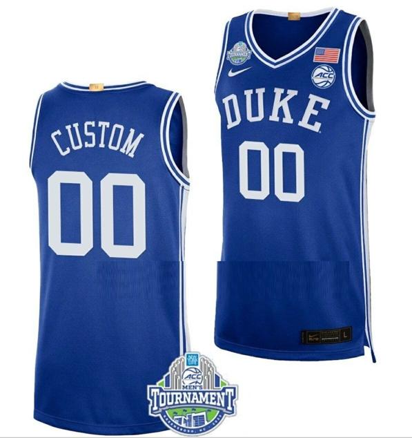 Men's Customized Duke Blue Devils Jersey Name And Number Champs College Basketball Royal