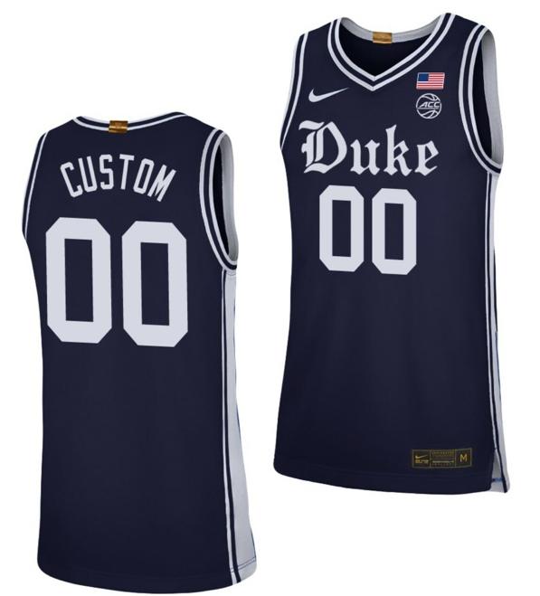 Men's Customized Duke Blue Devils Jersey Name And Number Brotherhood College Basketball Navy