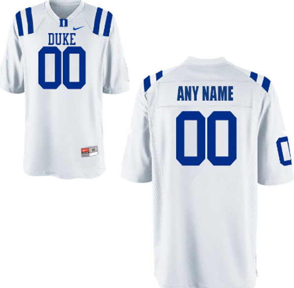 Men's Duke Blue Devils Customized Jersey College Football White