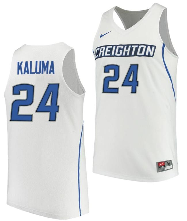 Men's Arthur Kaluma Jersey #24 Creighton Bluejays College Basketball Performance White