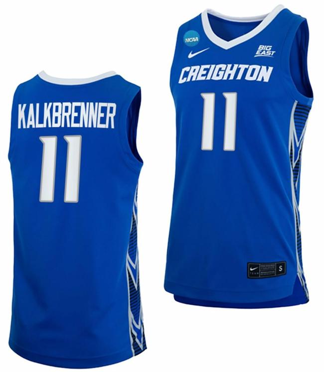 Men's Ryan Kalkbrenner Jersey Creighton Bluejays College Basketball 2023 NCAA March Madness Blue #11