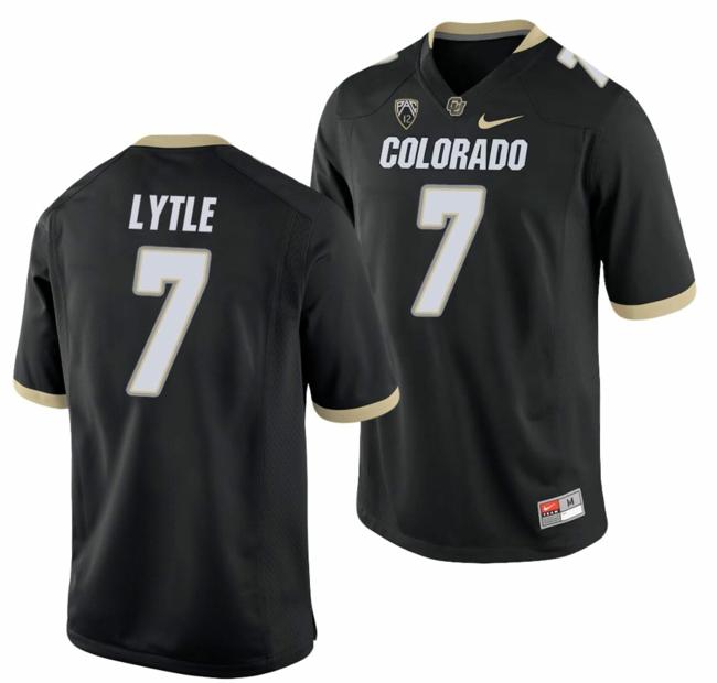 Men's Nike Tyler Lytle Jersey Colorado Buffaloes College Football Game Black #7