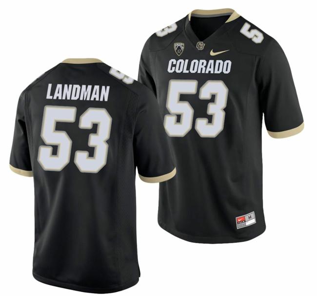 Men's Nike Nate Landman Jersey Colorado Buffaloes College Football Game Black #53