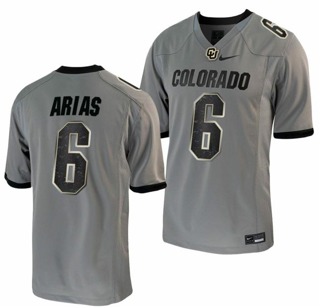 Men's Nike Daniel Arias Jersey Colorado Buffaloes College Football Untouchable Game Grey #6