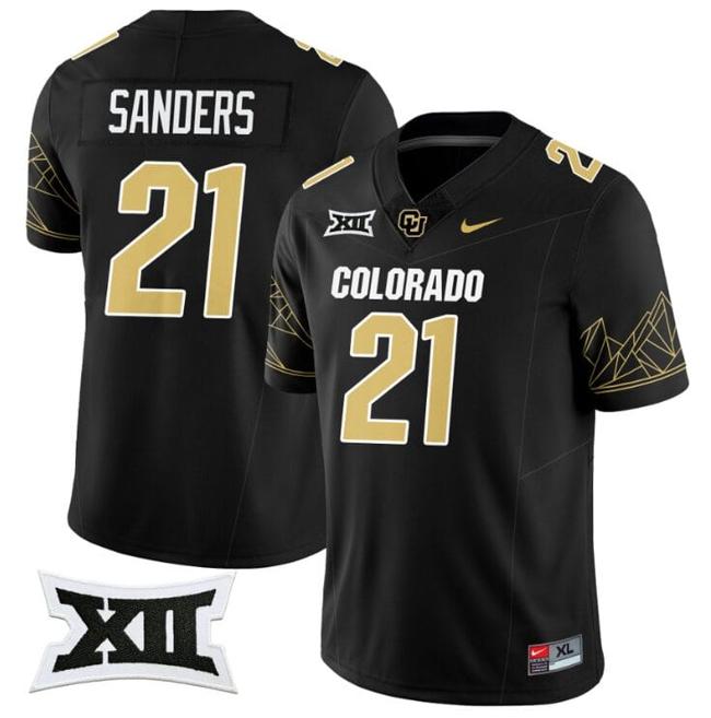 Men's Nike Shilo Sanders Jersey #21 Colorado Buffaloes 2024 Vapor Limited NCAA Football Black