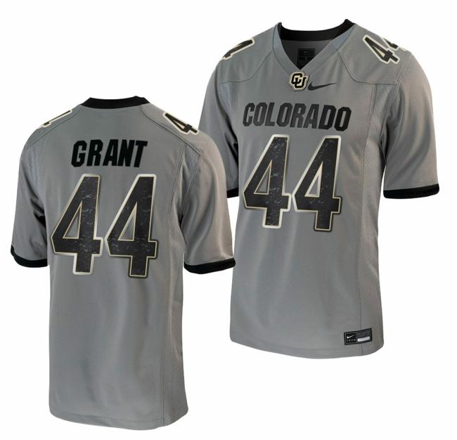 Men's Nike Devin Grant Jersey Colorado Buffaloes College Football Untouchable Game Grey #44