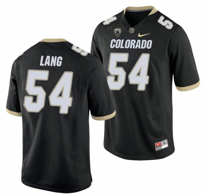 Men's Nike Terrance Lang Jersey Colorado Buffaloes College Football Game Black #54