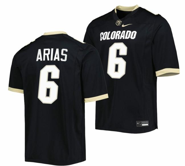 Men's Nike Daniel Arias Jersey Colorado Buffaloes College Football Untouchable Replica Black #6