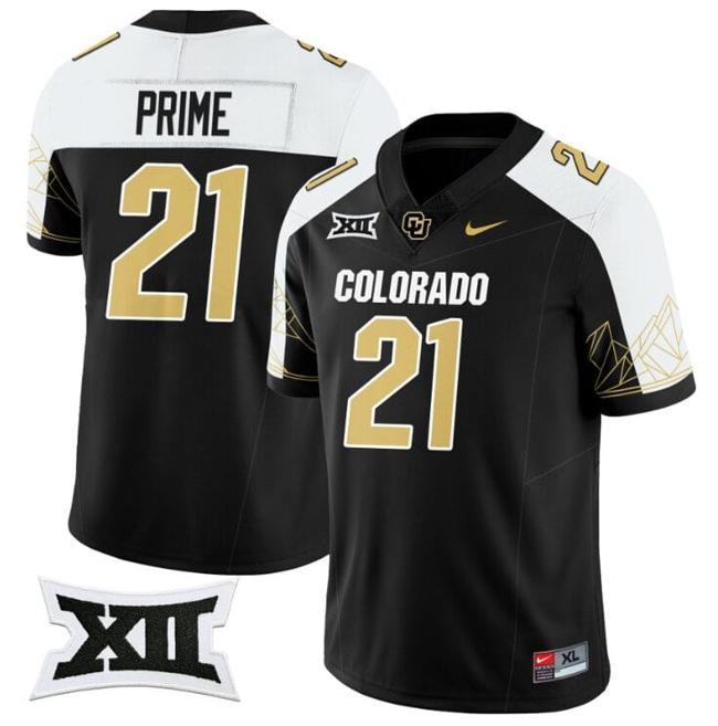 Men's Nike Coach Prime Jersey #21 Colorado Buffaloes 2024 Vapor Limited NCAA Football Black Alternate