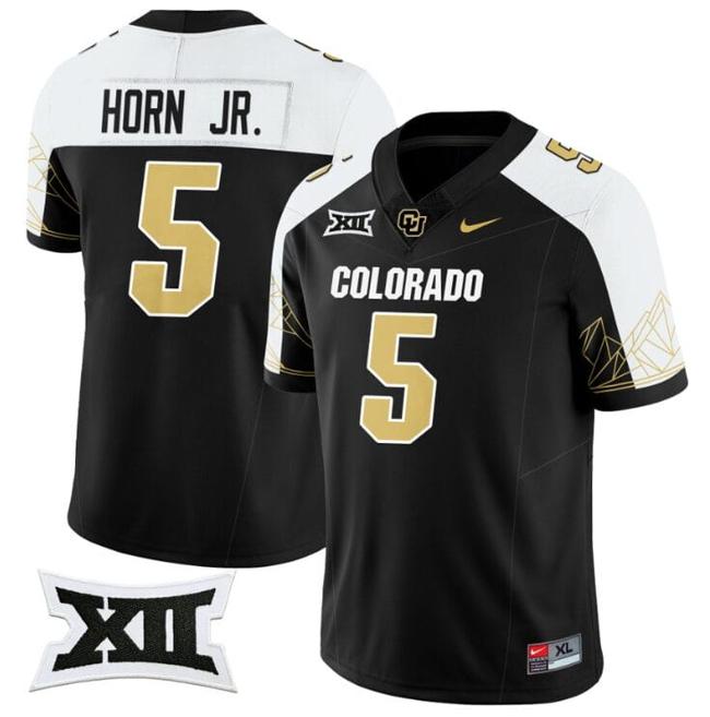 Men's Nike Jimmy Horn Jr Jersey #5 Colorado Buffaloes 2024 Vapor Limited NCAA Football Black Alternate