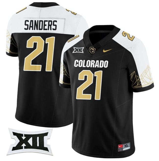 Men's Nike Shilo Sanders Jersey #21 Colorado Buffaloes 2024 Vapor Limited NCAA Football Black Alternate