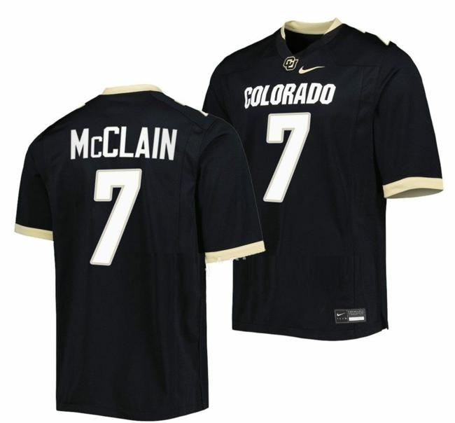 Men's Nike Cormani McClain Jersey Colorado Buffaloes College Football Untouchable Replica Black #7