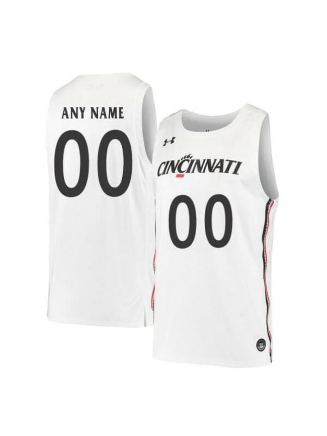 Men's Customized Cincinnati Bearcats Jersey College Basketball Name and Number White Retro