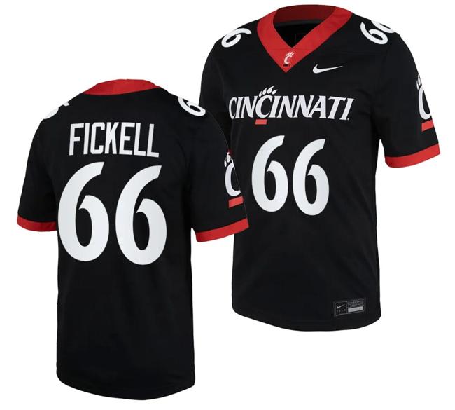 Men's Cincinnati Bearcats Landon Fickell Jersey #66 Black 2023 Replica College Football