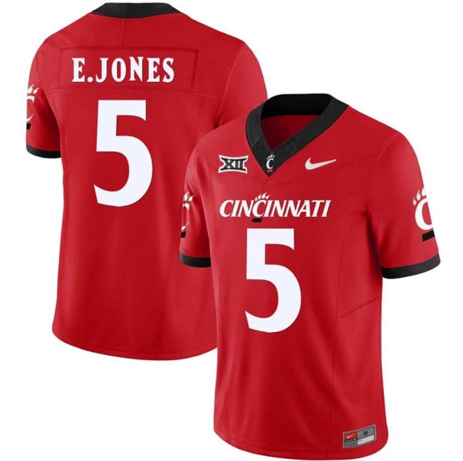 Men's Emory Jones Jersey #5 Cincinnati Bearcats Vapor Limited College Football All Stitched Red