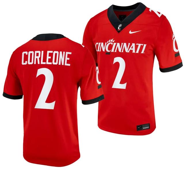 Men's Cincinnati Bearcats Dontay Corleone Jersey #2 Red 2023 Alternate College Football