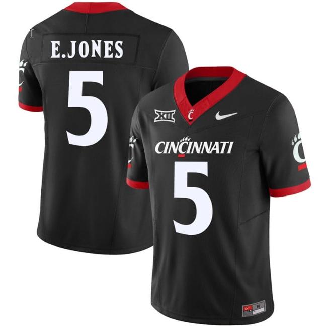 Men's Emory Jones Jersey #5 Cincinnati Bearcats Vapor Limited College Football All Stitched Black