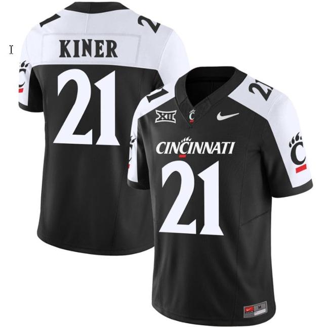 Men's Corey Kiner Jersey #21 Cincinnati Bearcats Vapor Limited College Football All Stitched Black Alternate