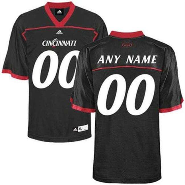 Men's Customized Cincinnati Bearcats College Football Jersey Name Number Black