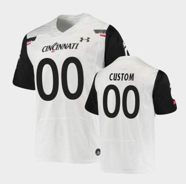 Men's Customized Cincinnati Bearcats Football Jersey Under Armour Replica White