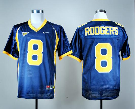 Men's California Golden Bears #8 Aaron Rodgers NCAA Football Jersey Blue