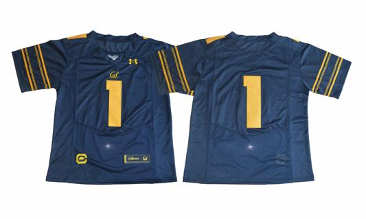 Men's California Golden Bears #1 Blue Under Armour College Football Jersey